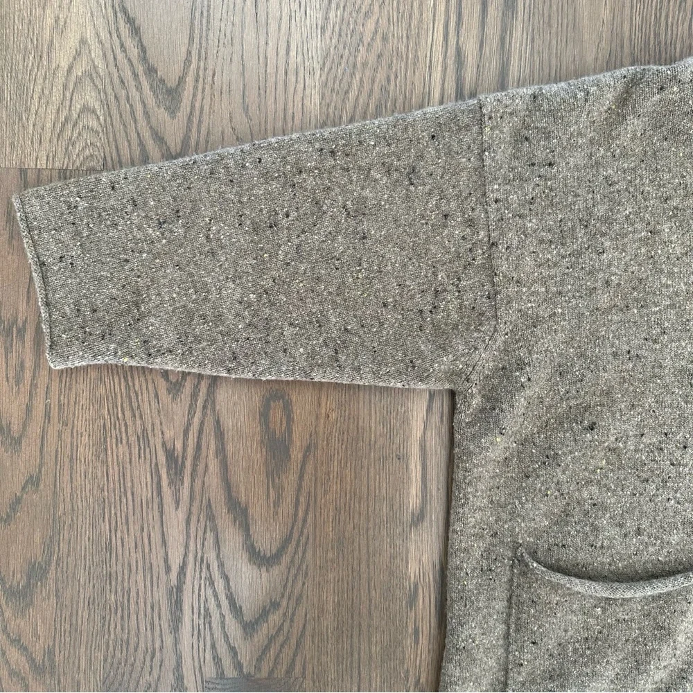 Eskandar Donegal Cashmere Blend Button Front Cardigan Sweater in Brown One Size